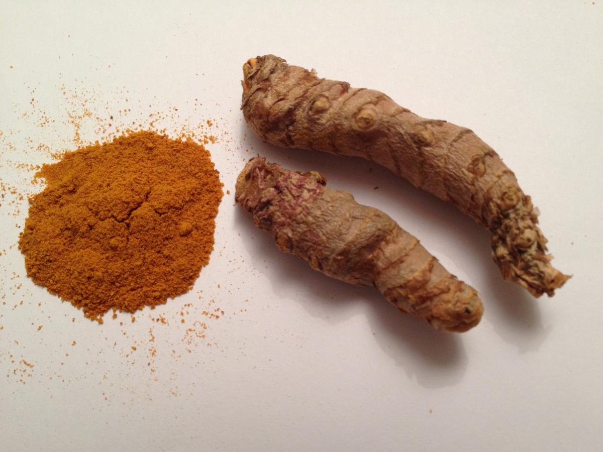Cúrcuma o turmérica (Curcuma longa L., Zingeberaceae).